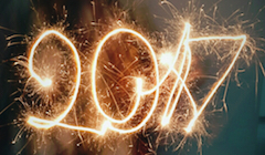 Sparkler art spelling out 2024 for New Years Eve celebrations